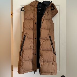 Long puffer vest